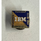 Vintage 1982 IBM Hundred Percent Club Service Award 1/10 10K Gold Lapel Pin Tie