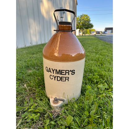 Vintage Stoneware Gaymer Cyder Apple Cider Jug Crock Dispenser Advertising