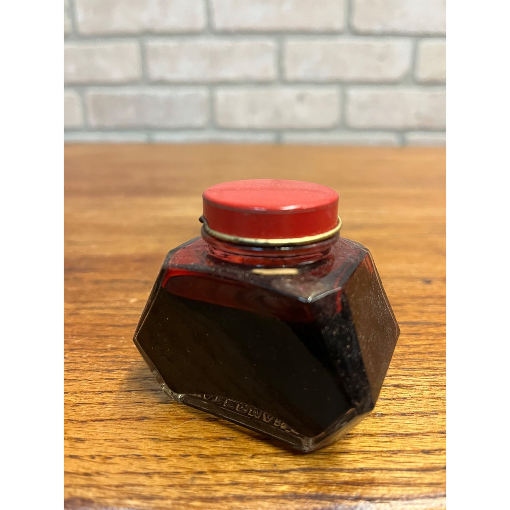 Waterman's Vintage 2 Oz Bottled Ink Carnation Red 70% Still Remains