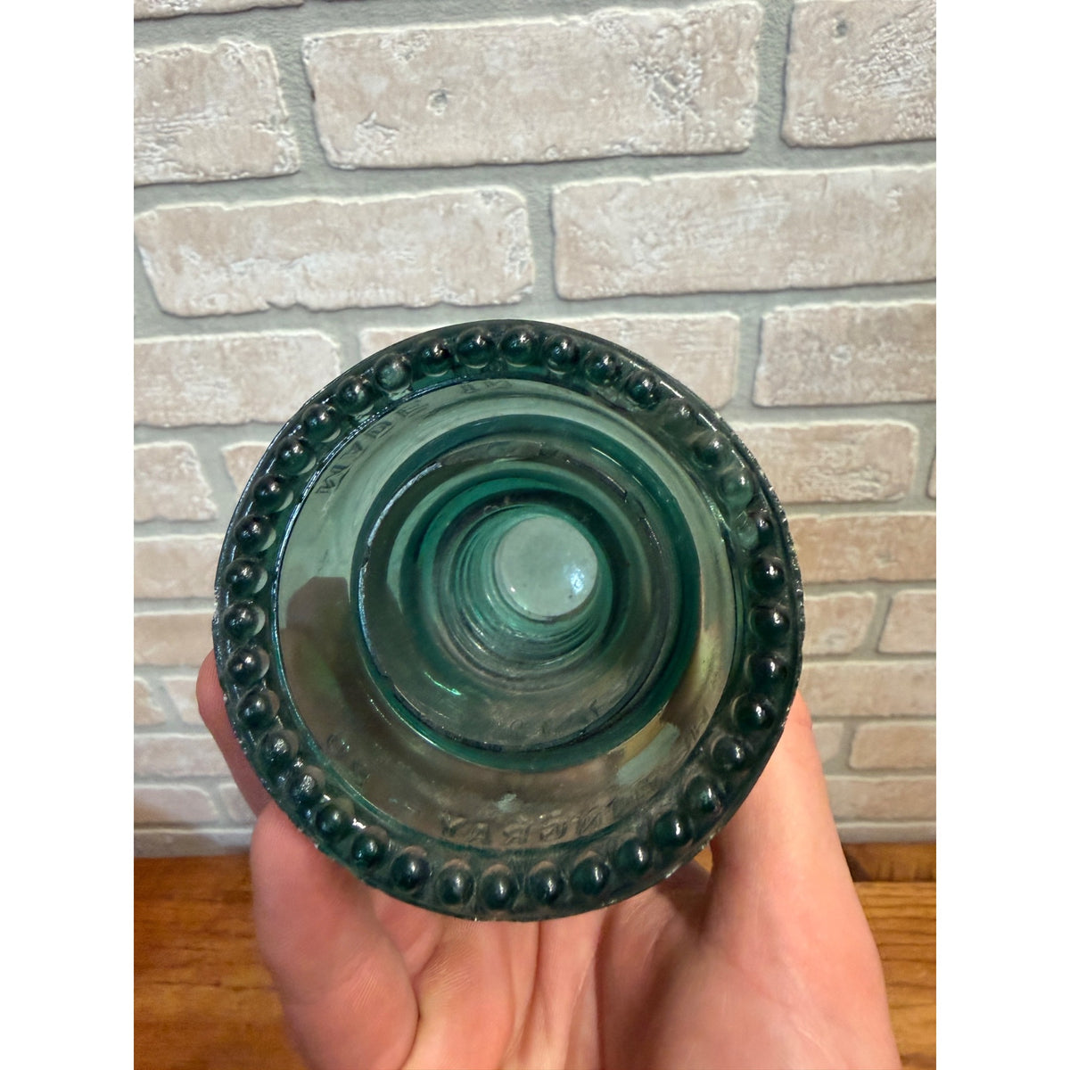 Lot of 2 Hemingray #19 & #20 Blue Teal Glass Insulators Telephone Pole