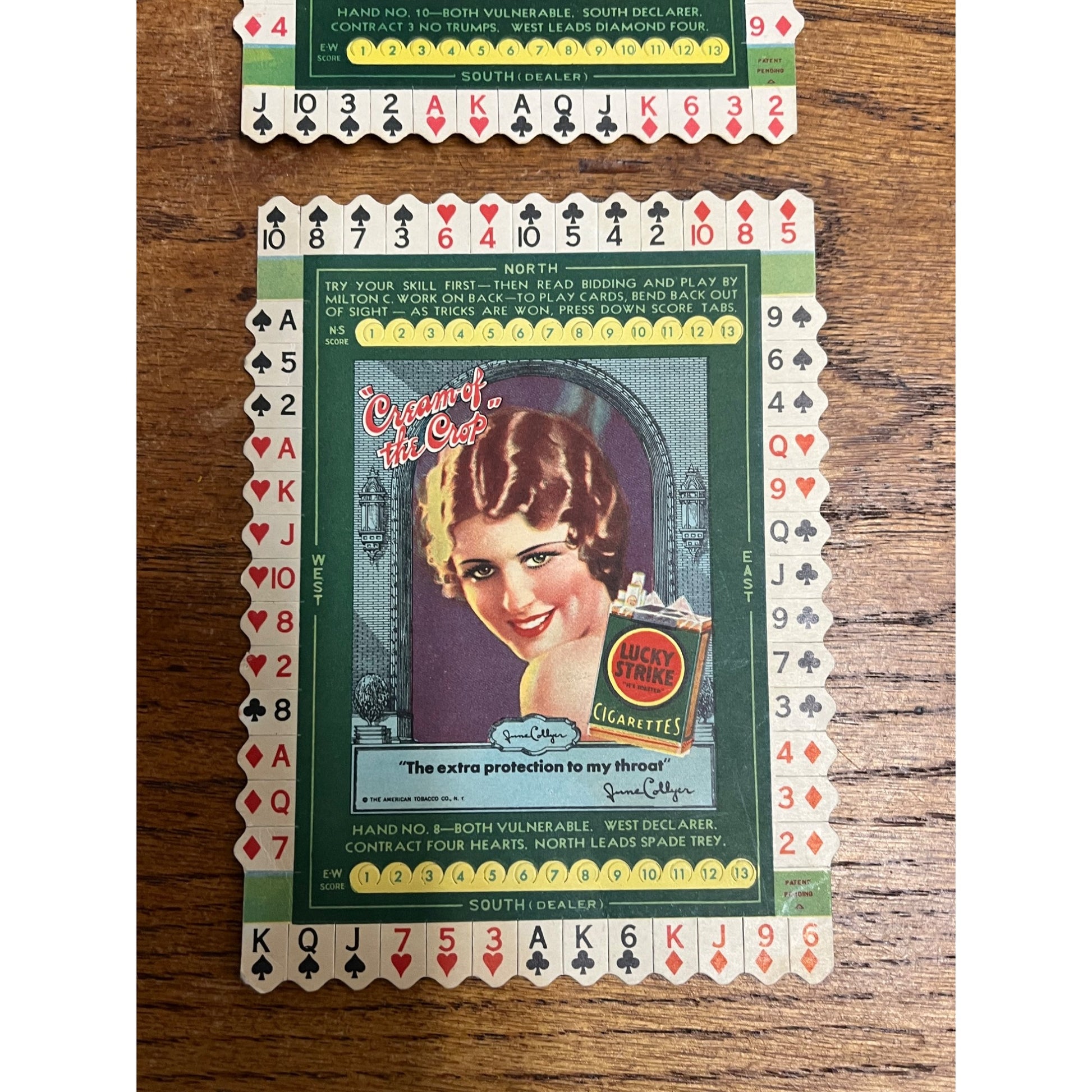 Vintage 1930s  Lucky Strike Tobacco Card Game Douglas Fairbanks Jr June Collyer