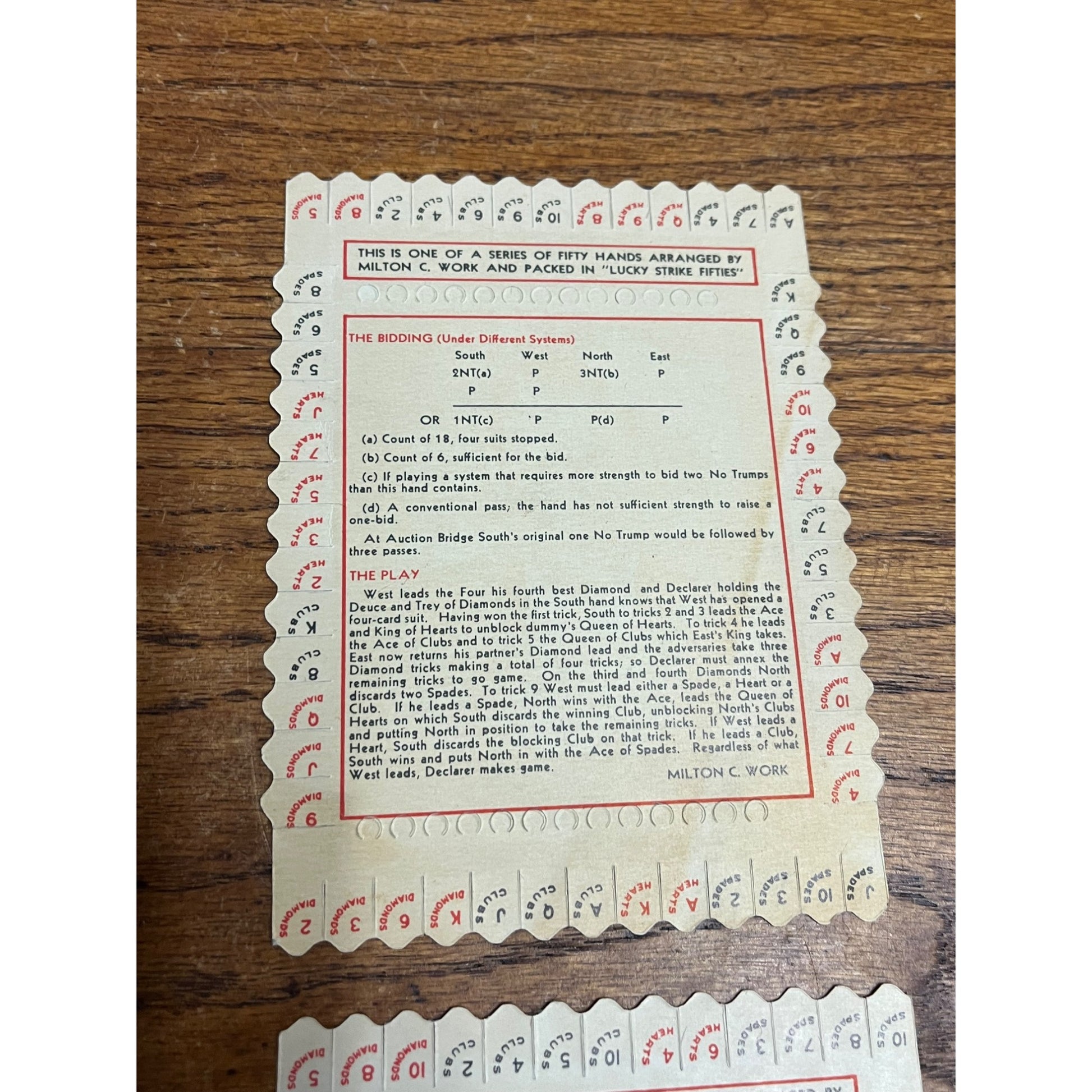 Vintage 1930s  Lucky Strike Tobacco Card Game Douglas Fairbanks Jr June Collyer