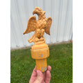 Antique Carved Wood American Eagle Finial Flagpole Patriotic Architectural Salvage