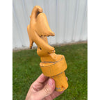 Antique Carved Wood American Eagle Finial Flagpole Patriotic Architectural Salvage
