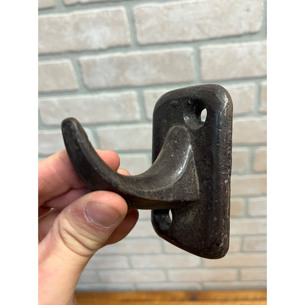 Antique 19th c. Primitive Forged or Cast Coat Barn Hooks Harness Hanger Set (3)