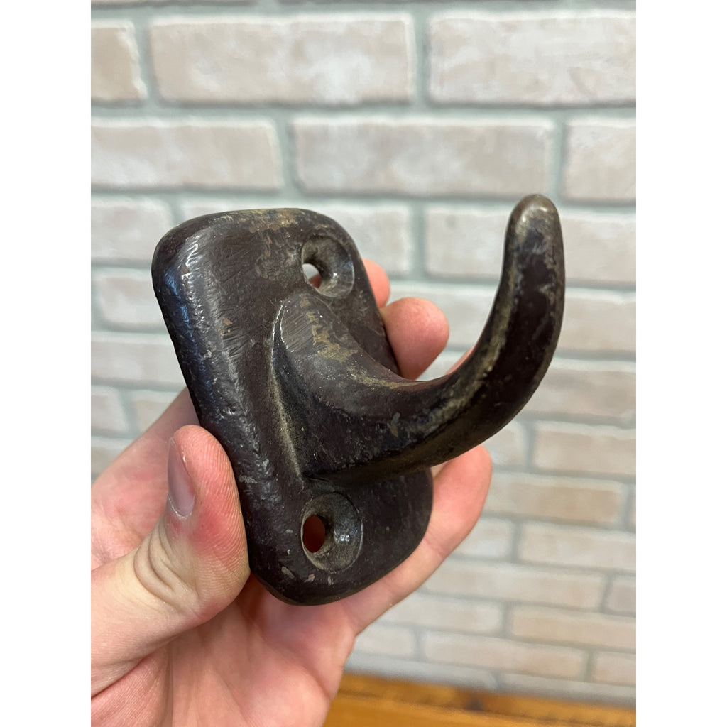 Antique 19th c. Primitive Forged or Cast Coat Barn Hooks Harness Hanger Set (3)