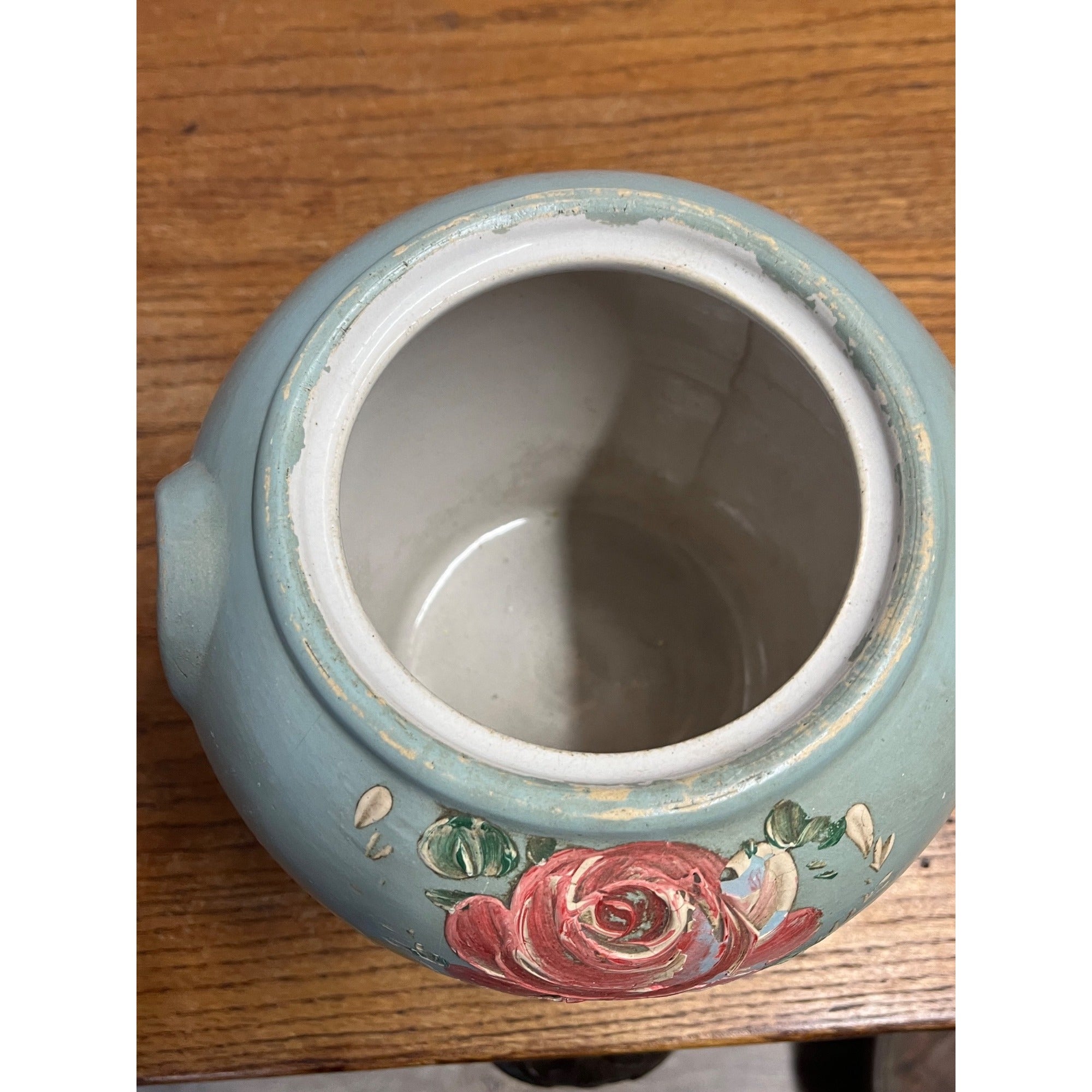 Vintage Ransburg Pottery Floral Bouquet Cookie Jar 1940s