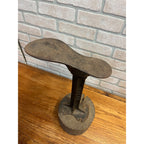 Antique Cast Iron Cobbler Shoe Last Stand Shoemaker Anvil Primitive Tool