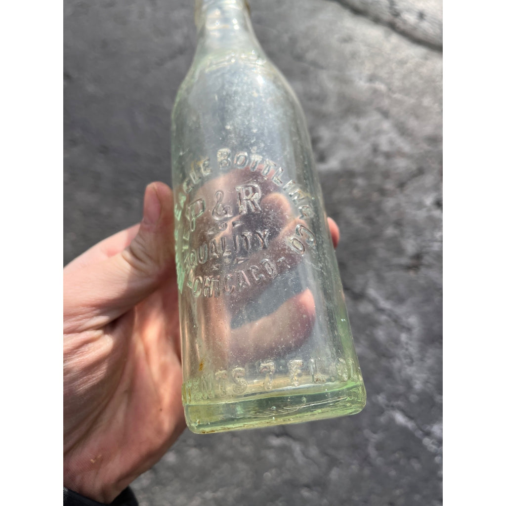 Rare Vintage White Eagle Bottling Co P&R 7oz Bibo Beer Chicago Illinois Bottle