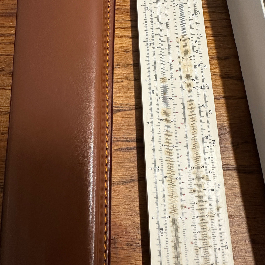 Vintage Slide Rule Sans & Streiffe No. 311 w/Leather Case Japan