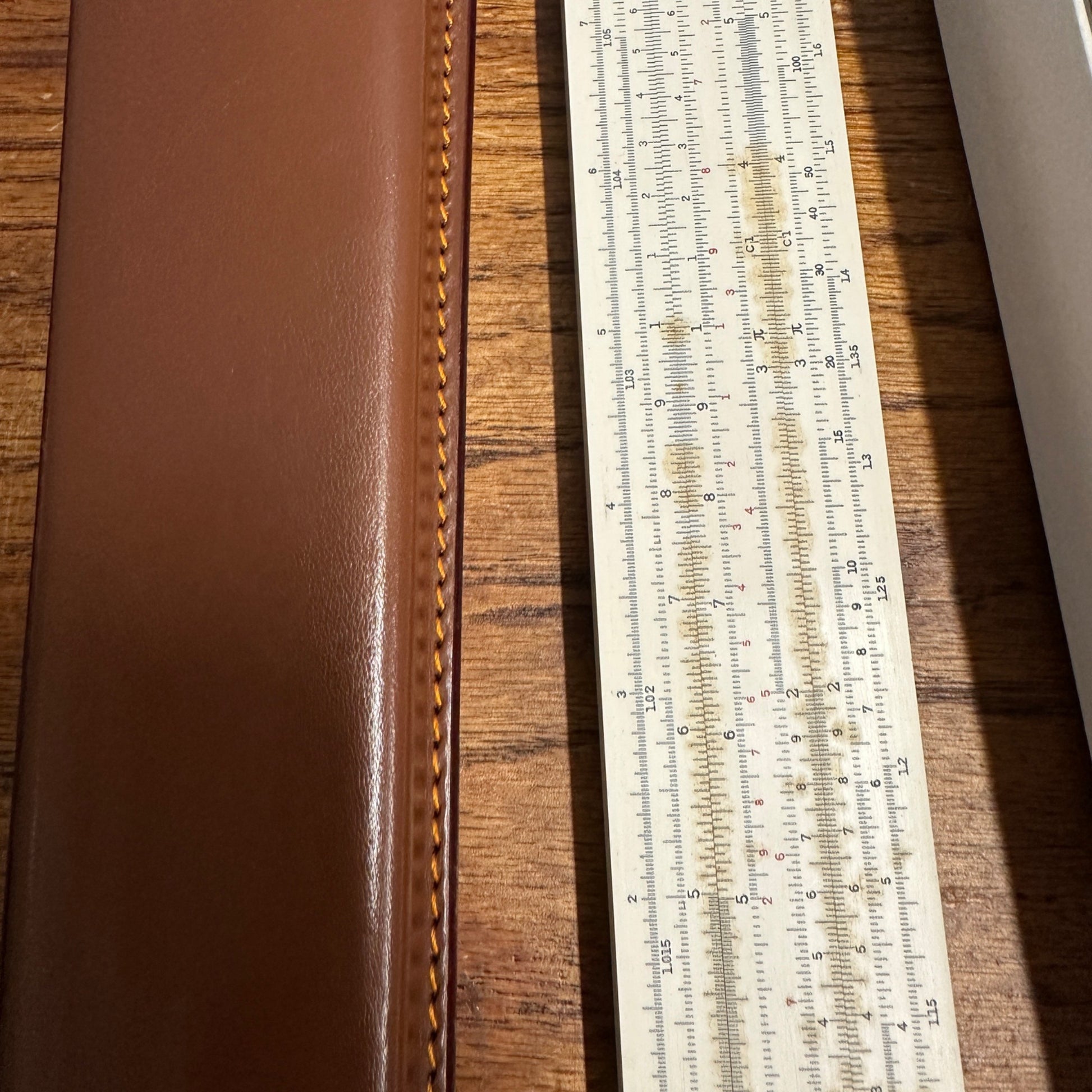 Vintage Slide Rule Sans & Streiffe No. 311 w/Leather Case Japan