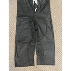 Vintage 1920s-30s Child's Skeleton Halloween Costume Black Cloth w Painted Bones