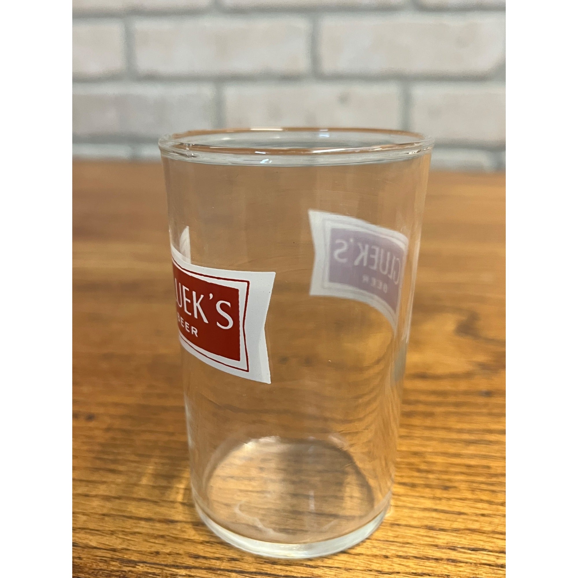 RARE Vintage Gluek's Beer 3-5/8" Shell Bar Glass Advertising Minneapolis MN