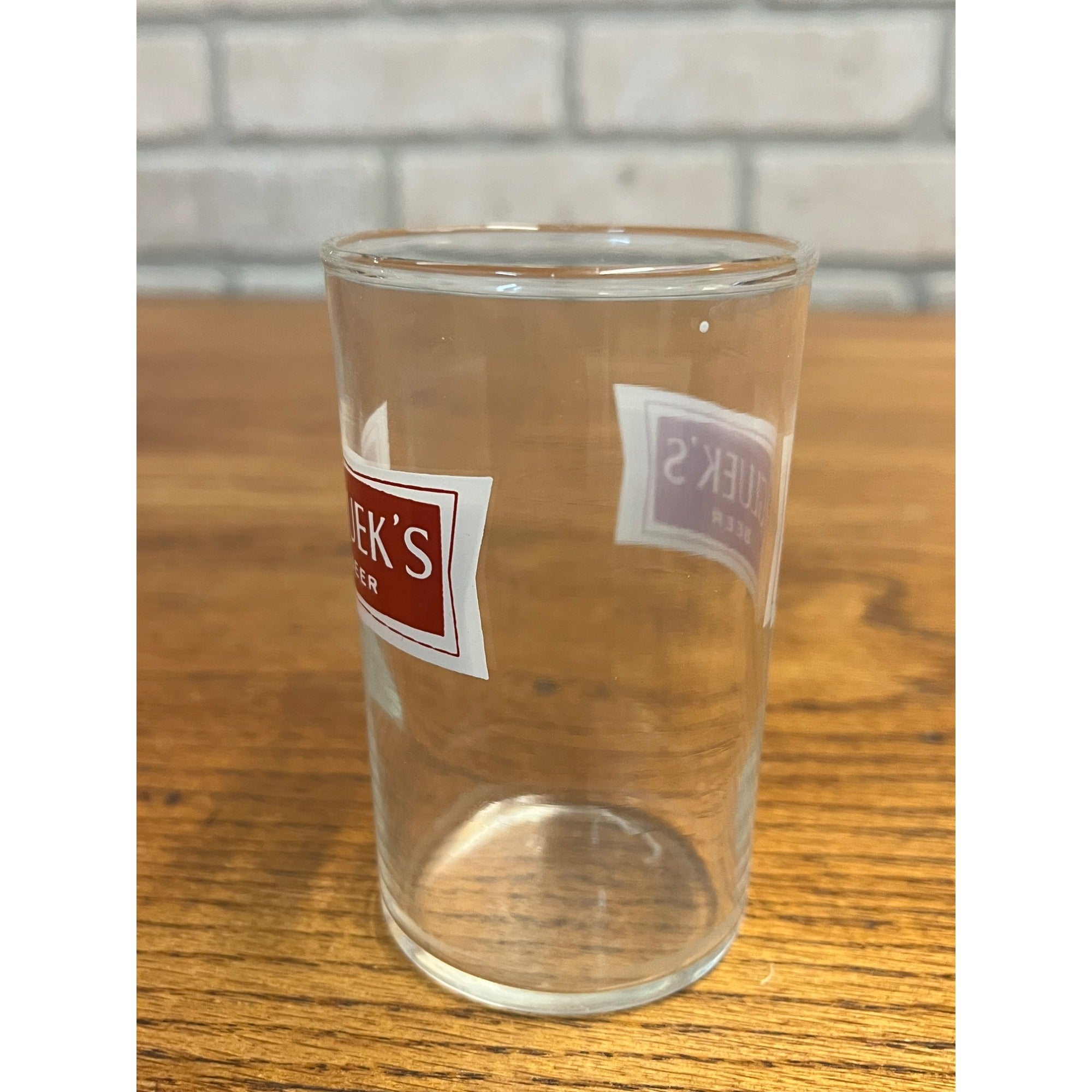 RARE Vintage Gluek's Beer 3-5/8" Shell Bar Glass Advertising Minneapolis MN