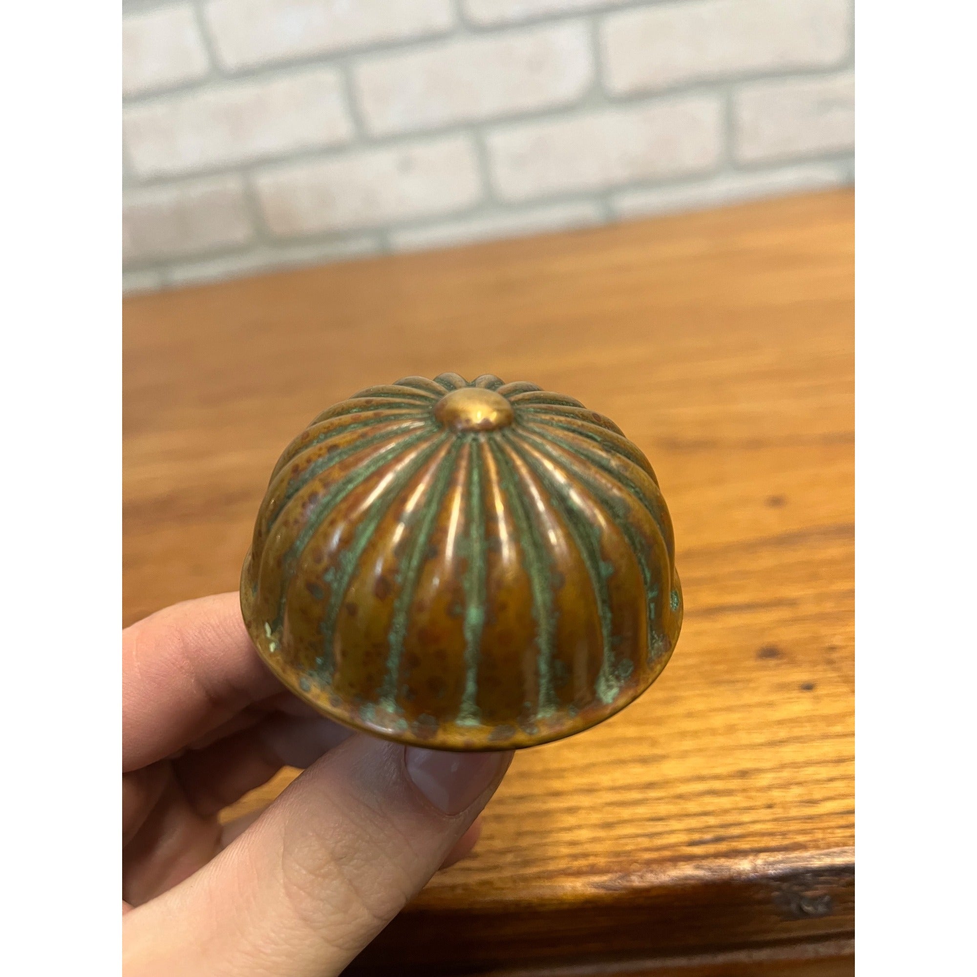 Antique c1895 Yale & Towne Radial Marquette Doorknob Cast Bronze 2-1/4"