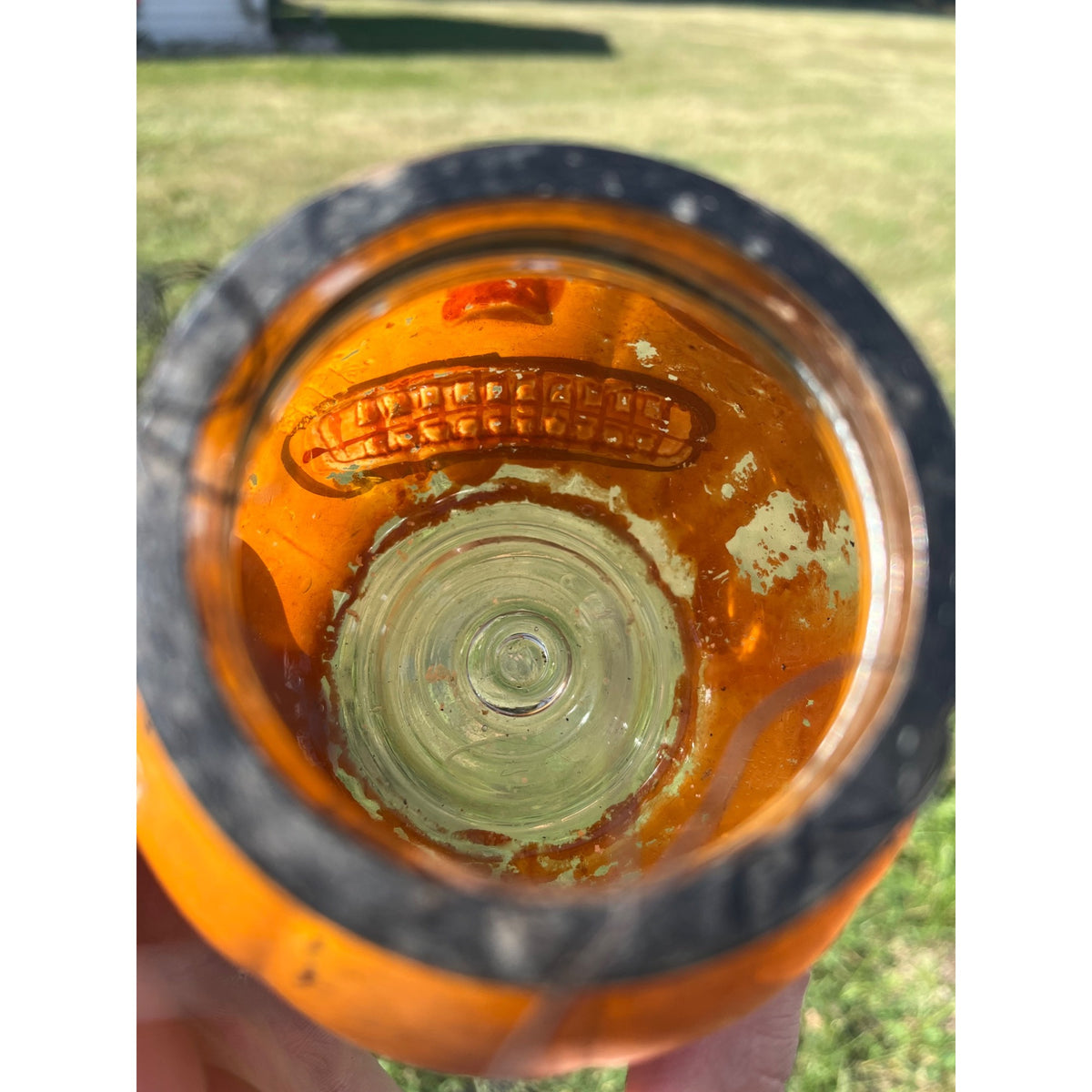RARE Antique Halloween 1920s Glass Jack o' Lantern JOL Candy Container