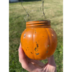 RARE Antique Halloween 1920s Glass Jack o' Lantern JOL Candy Container
