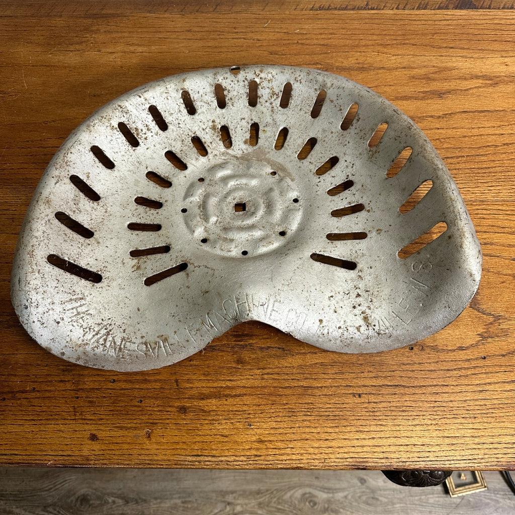 Antique Janesville Machine Co Cultivator Implement Hay Cutter Metal Tractor Seat