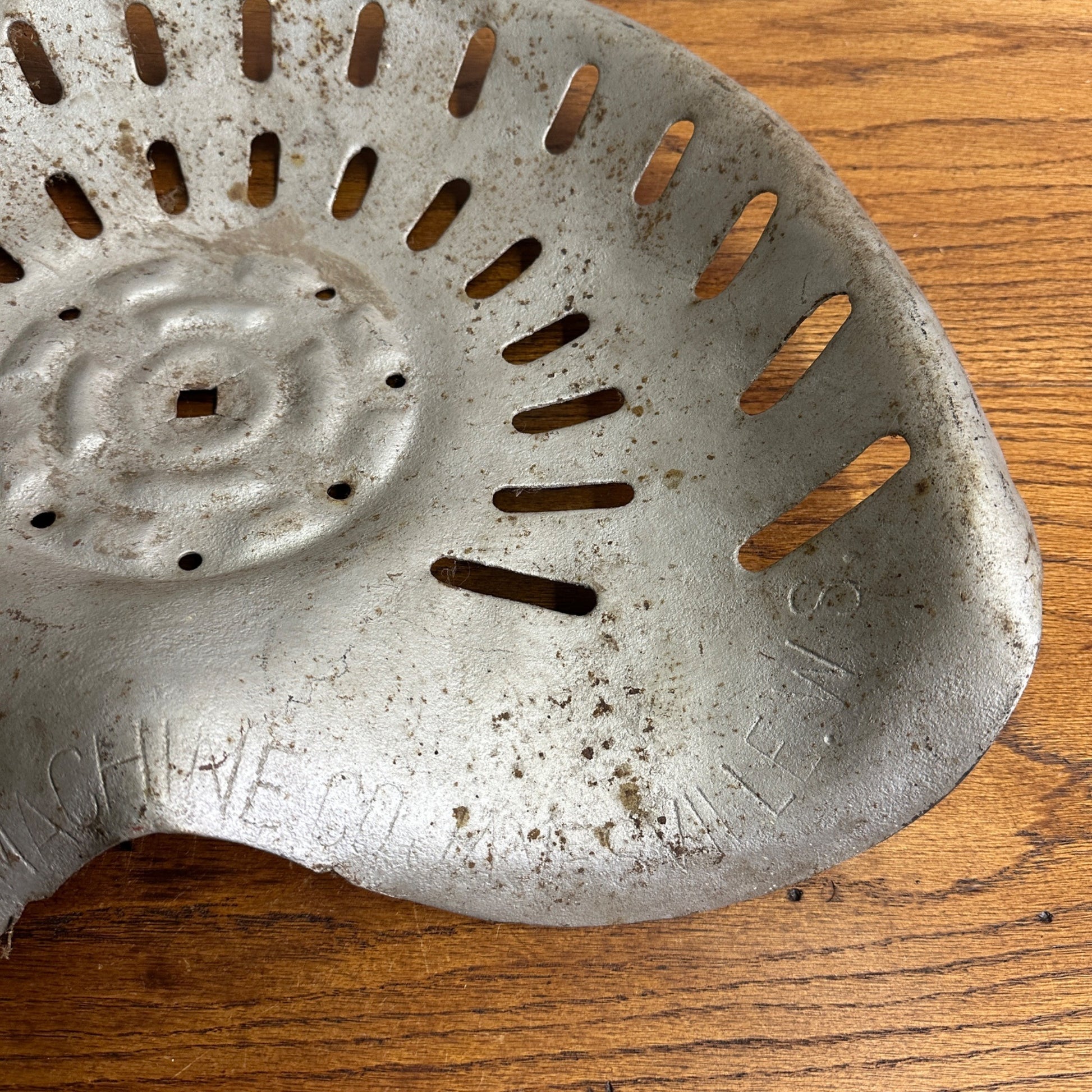 Antique Janesville Machine Co Cultivator Implement Hay Cutter Metal Tractor Seat