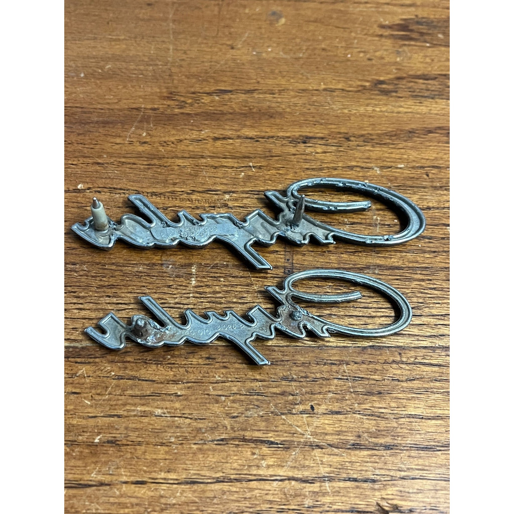 Vintage Chrysler Emblem Badges Script Lot (2) OEM Original Parts