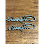Vintage Chrysler Emblem Badges Script Lot (2) OEM Original Parts