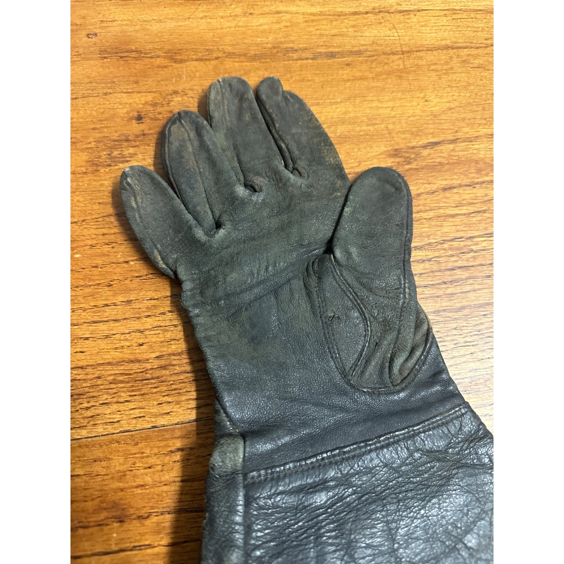 Vintage 1910s Hansen Co. Milwaukee Leather Motorcycle Gloves w/ Gauntlet Cuffs