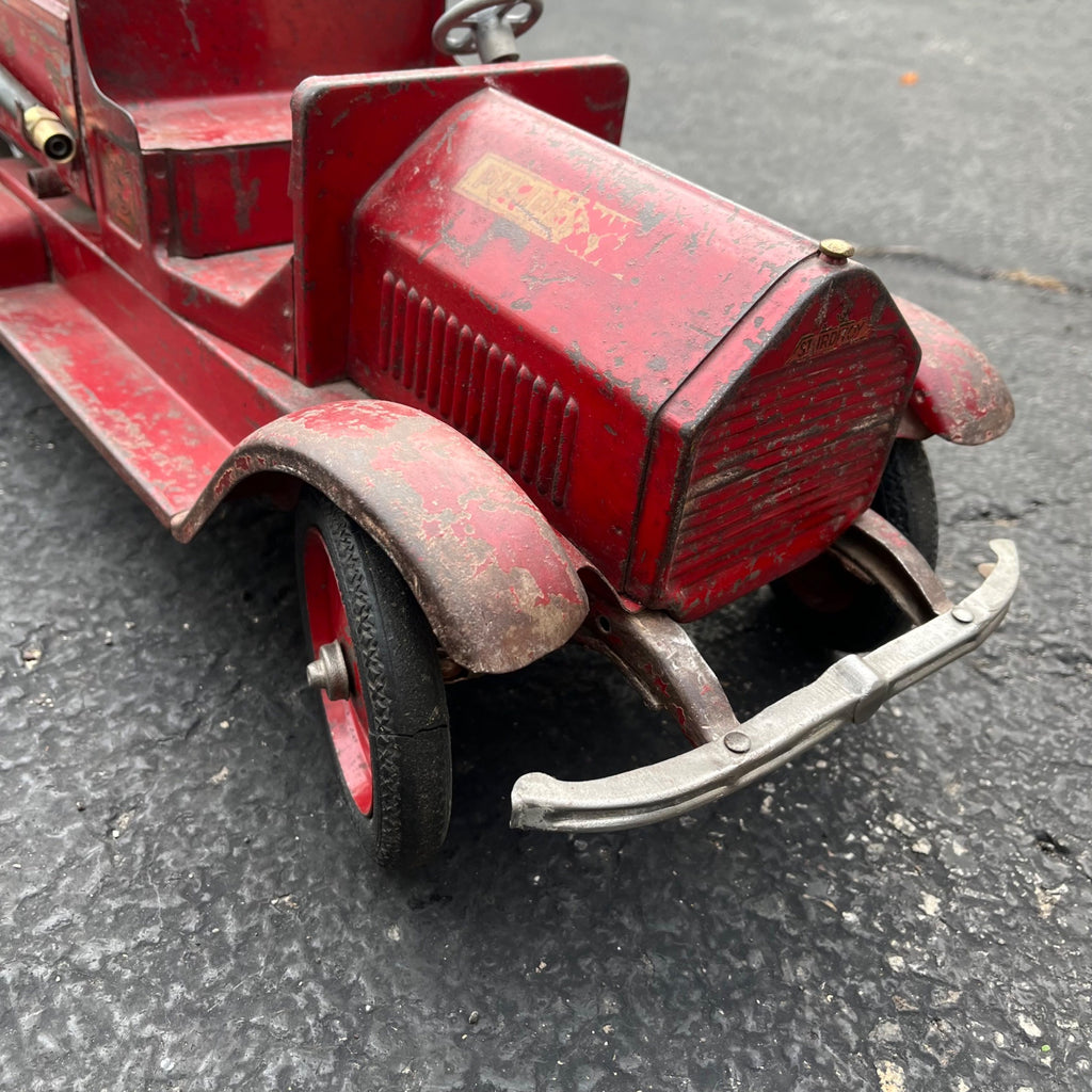 Vintage 1920s SturdiToys American LaFrance Fire Pumper Truck Pressed Steel Toy