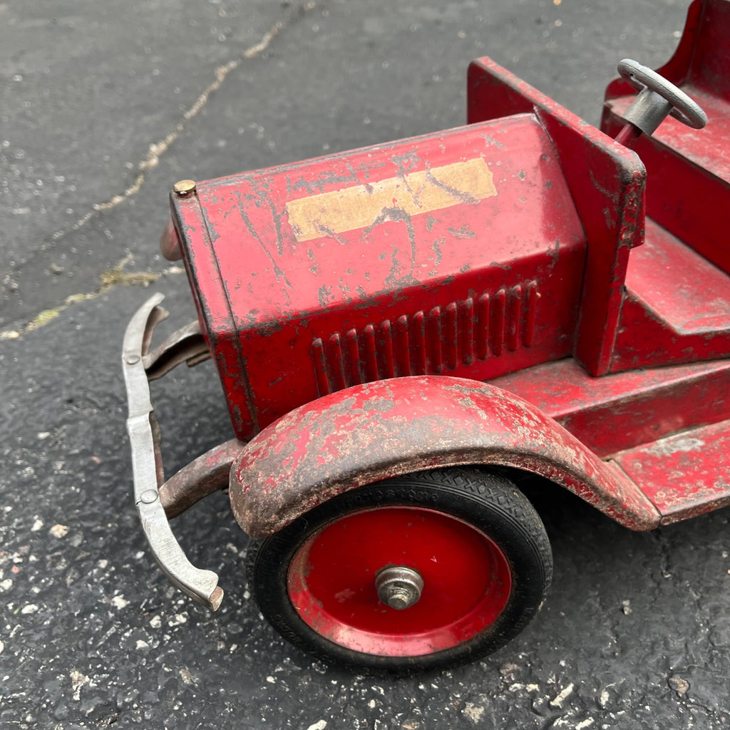 Vintage 1920s SturdiToys American LaFrance Fire Pumper Truck Pressed Steel Toy