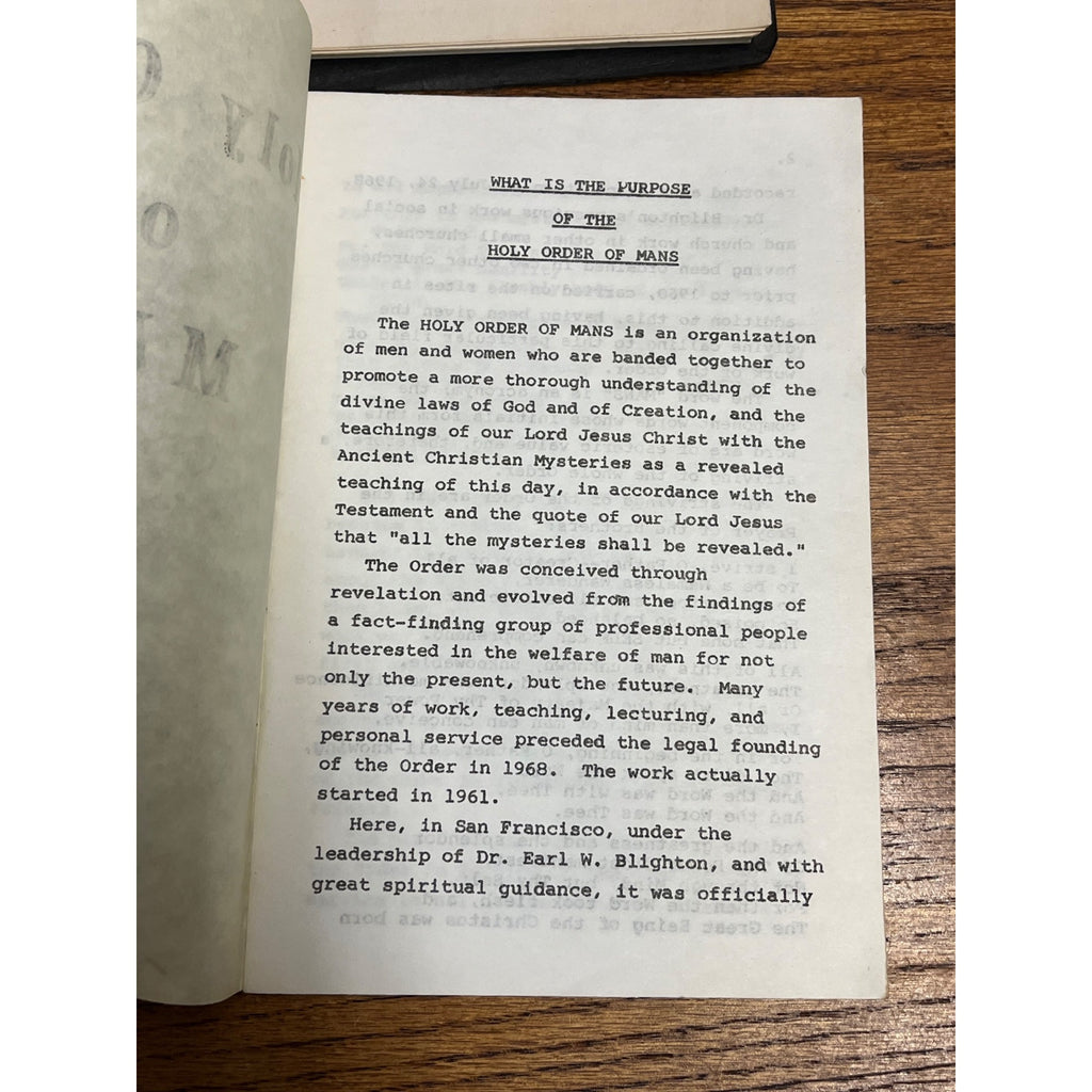 Vintage 1960s The Golden Force Holy Order of Mans Christian Religious Spiritual Text