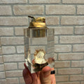 Vintage Clam W/ Pearl Shell On Stones Table Top Lighter Untested