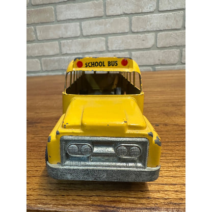 Vintage 1960's Hubley School Bus Diecast Metal 9."" Toy Original