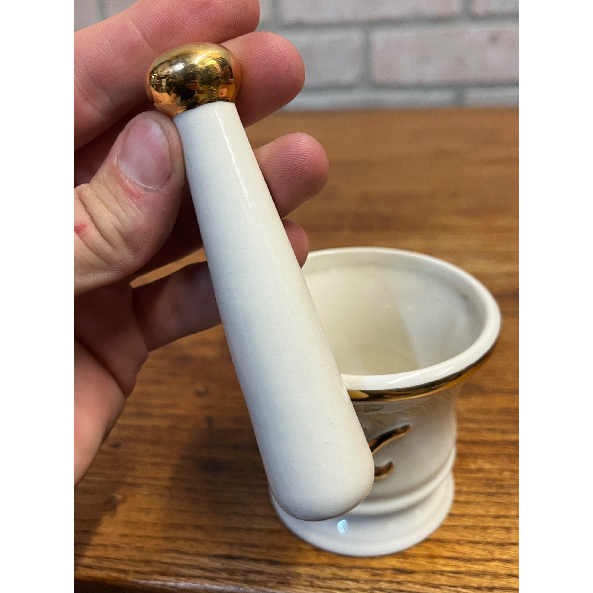 Vintage 1950s Pharmacy Advertising Display Mortar and Pestle
