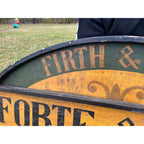 Vintage Pianoforte & Music Co. New York Wooden Trade Advertising Store Sign 8ft