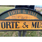 Vintage Pianoforte & Music Co. New York Wooden Trade Advertising Store Sign 8ft