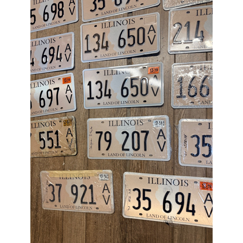 Vintage Huge Lot (27) State Silhouette Illinois License Plates 2010s Land of Lincoln