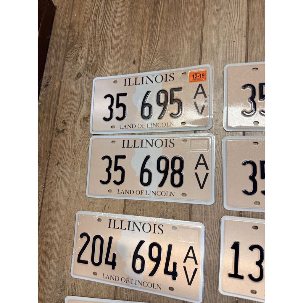 Vintage Huge Lot (27) State Silhouette Illinois License Plates 2010s Land of Lincoln