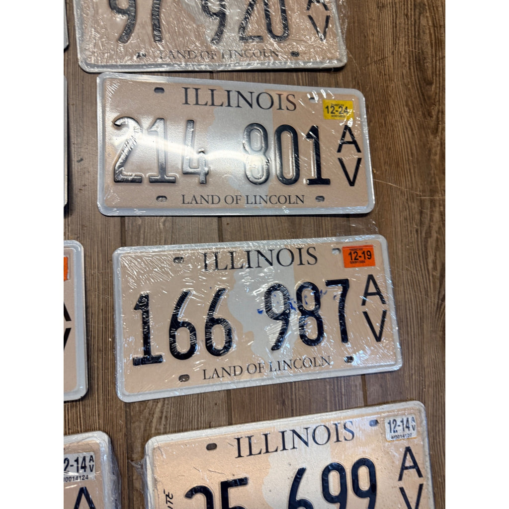 Vintage Huge Lot (27) State Silhouette Illinois License Plates 2010s Land of Lincoln