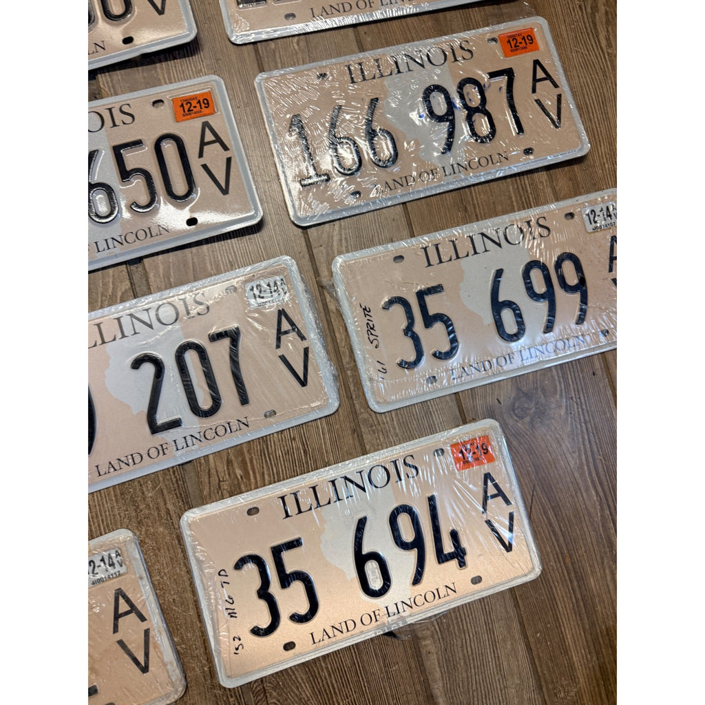 Vintage Huge Lot (27) State Silhouette Illinois License Plates 2010s Land of Lincoln