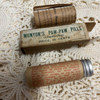 Antique Rare "Paw-Paw Pills" Munyons Quack Medicine Paper Box Tin Pa Remedy