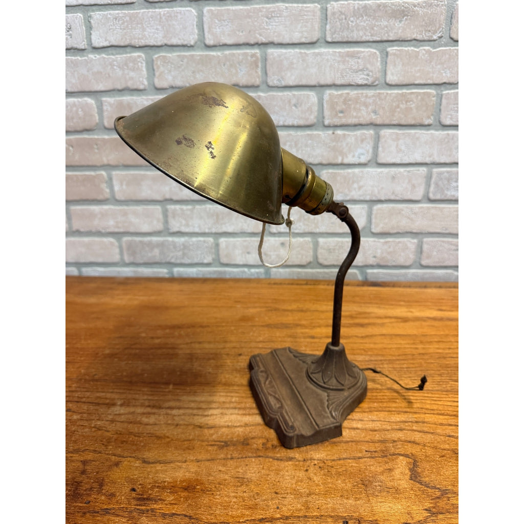 Vintage Art Metal Guild Iron Desk Pen Holder Lamp Brooklyn NY For Restoration