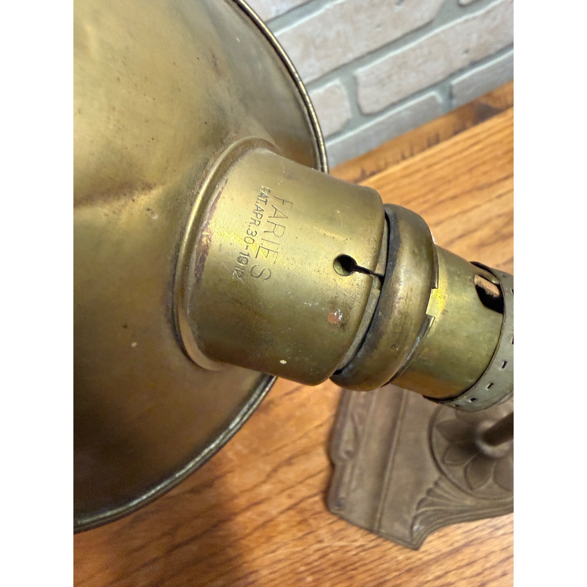 Vintage Art Metal Guild Iron Desk Pen Holder Lamp Brooklyn NY For Restoration