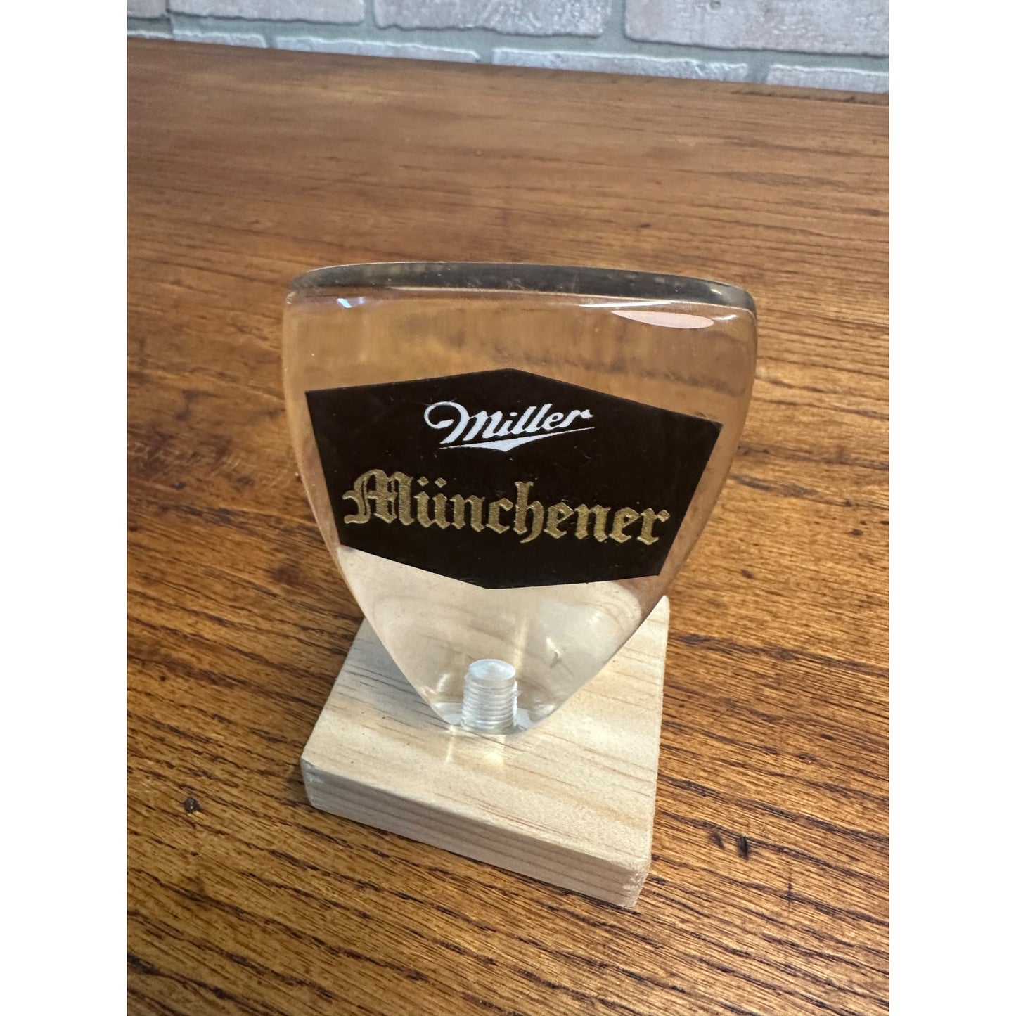 Miller Brewing Munchener Dark Beer 3.5" Acrylic Tap Handle