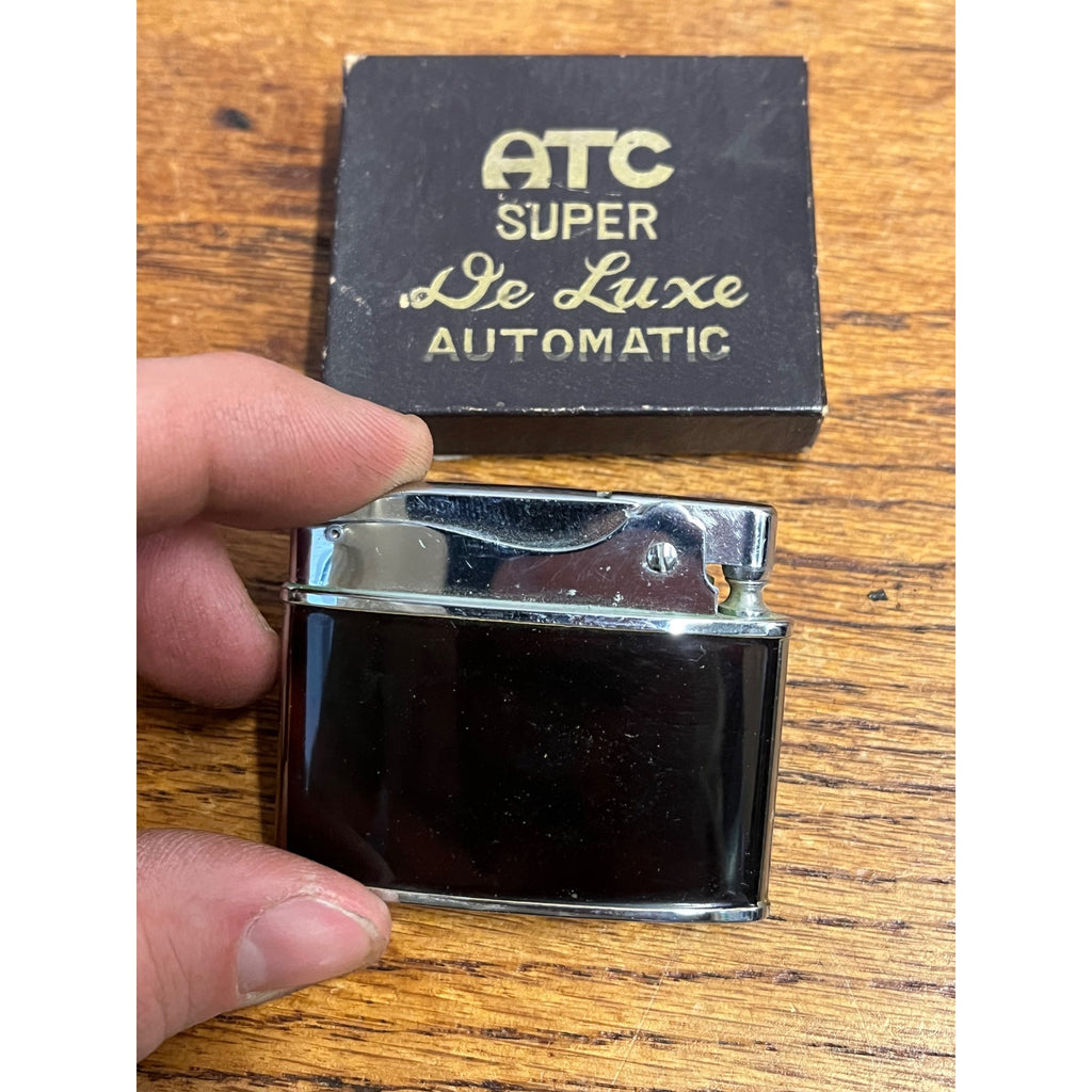 Vintage ATC Super Deluxe Art Deco Cigarette Lighter w/ Original Box
