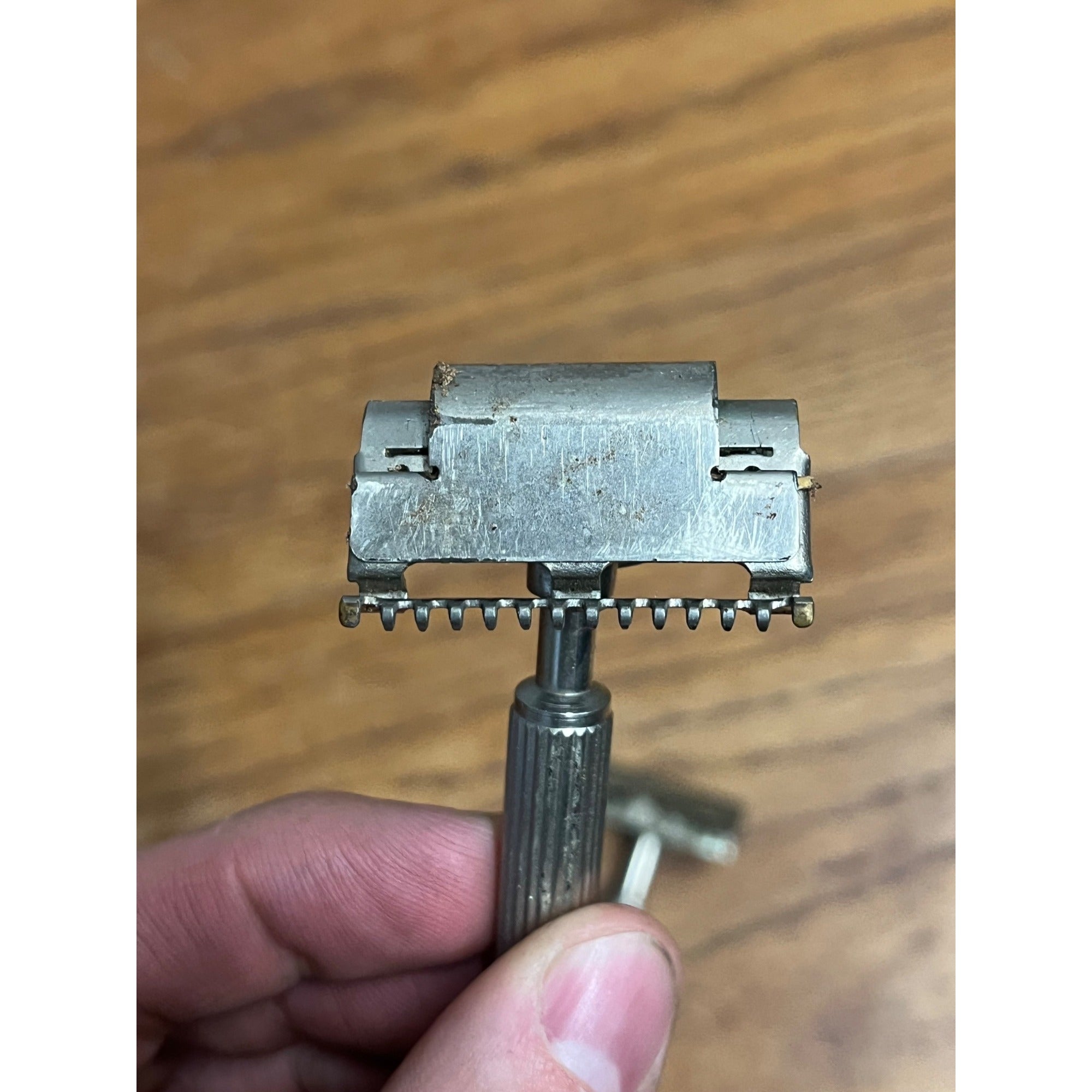 Vintage 1920s Raodes Kriss Kross Single Edge Slant Head Safety Razor Lot (2)