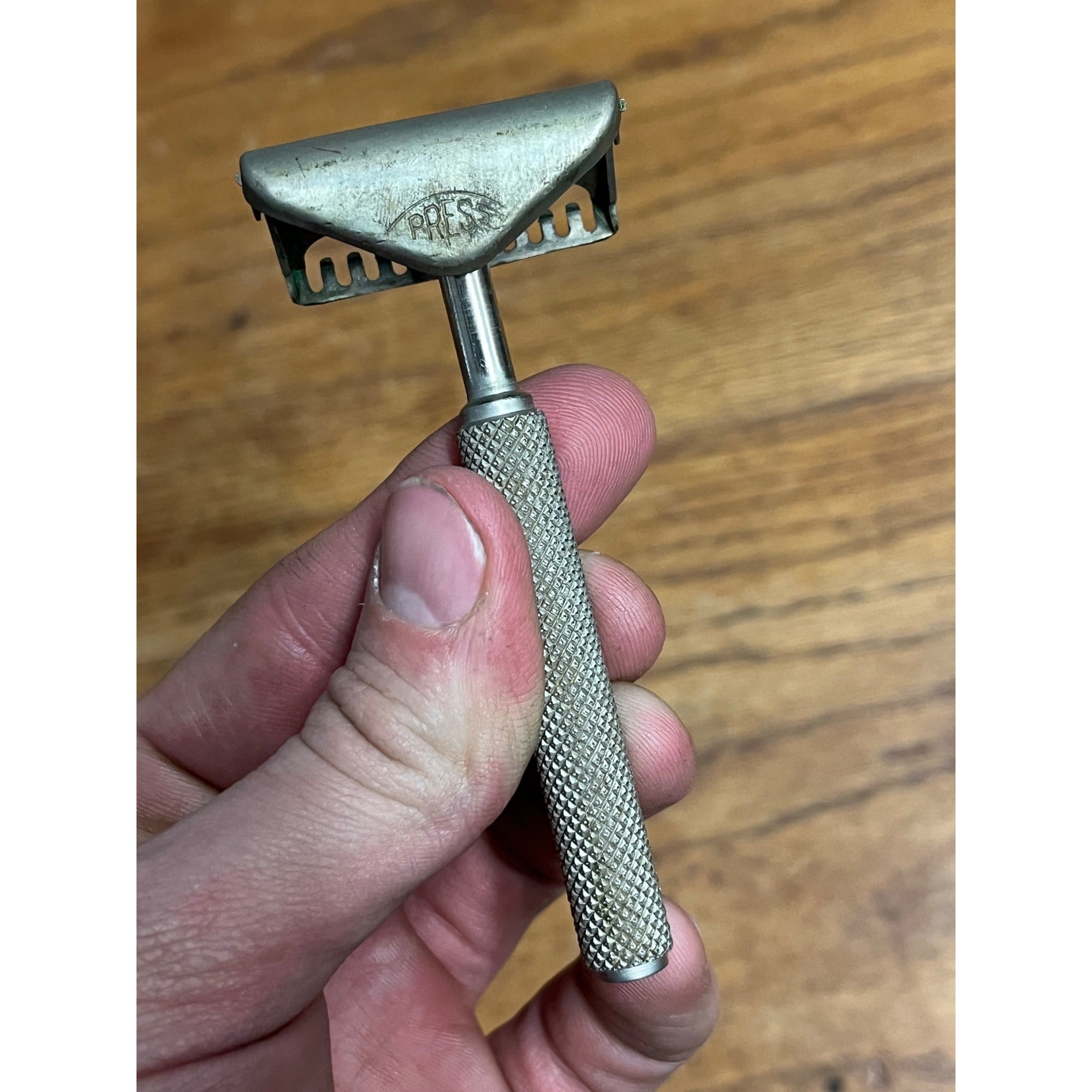 Vintage 1920s Raodes Kriss Kross Single Edge Slant Head Safety Razor Lot (2)