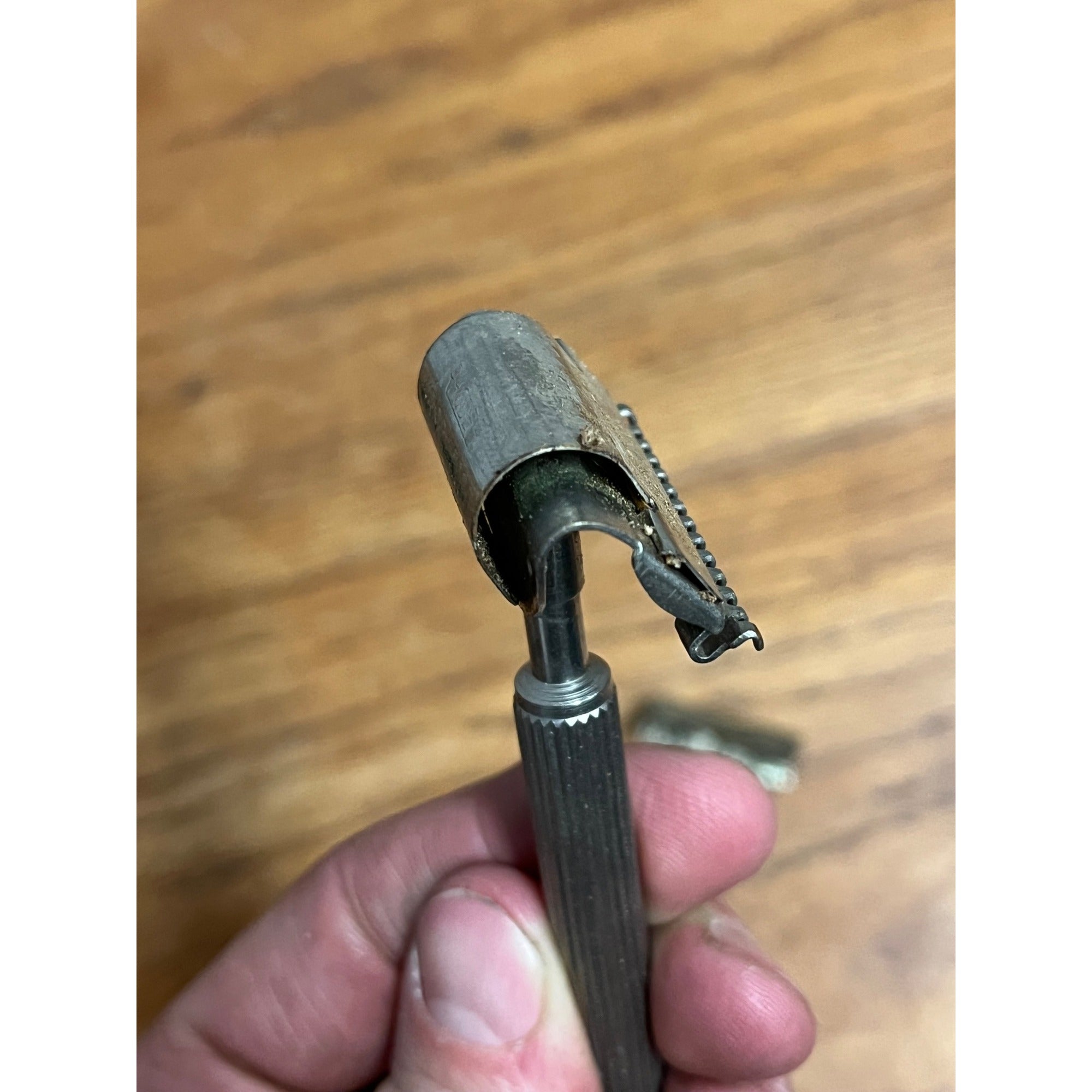 Vintage 1920s Raodes Kriss Kross Single Edge Slant Head Safety Razor Lot (2)