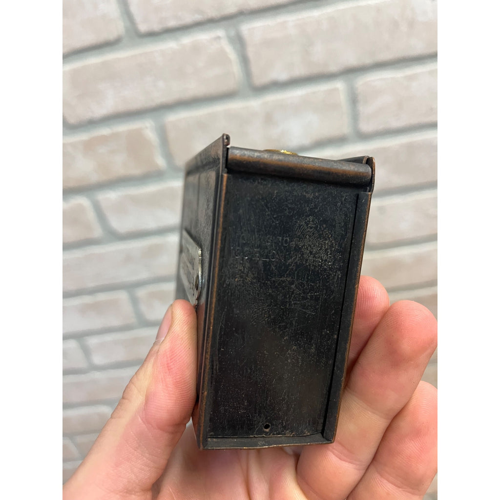 Vintage Early Road to Wealth Book Metal Coin Bank Footville Wisconsin - NO KEY