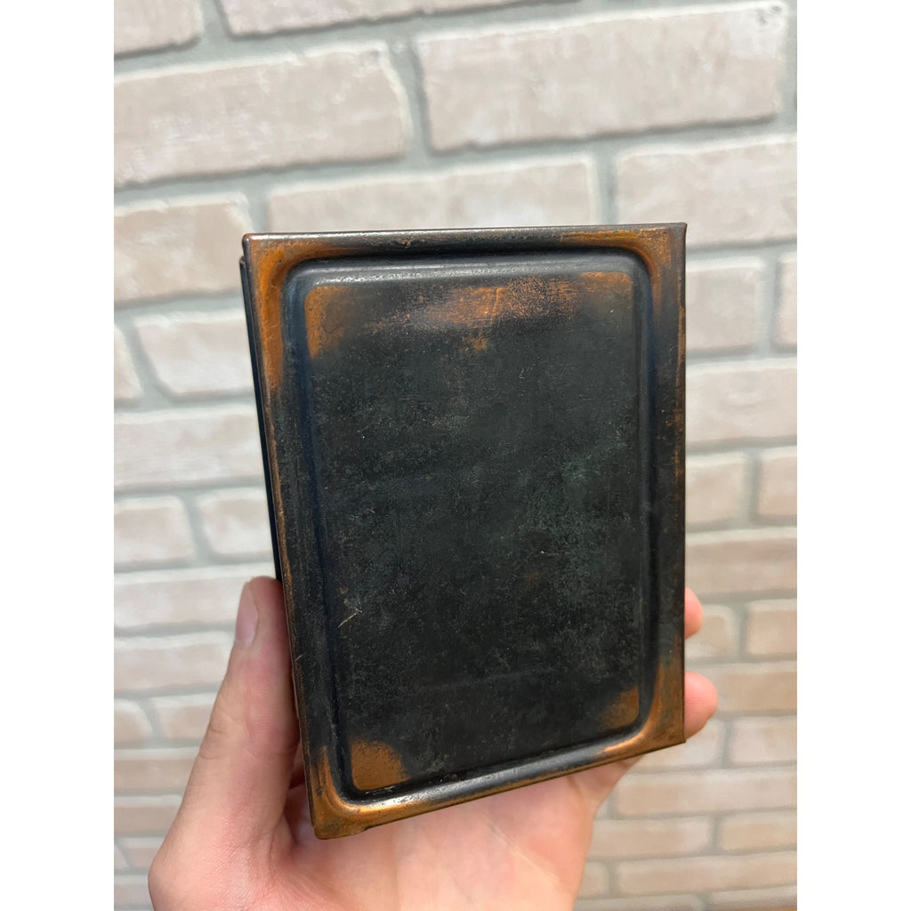 Vintage Early Road to Wealth Book Metal Coin Bank Footville Wisconsin - NO KEY