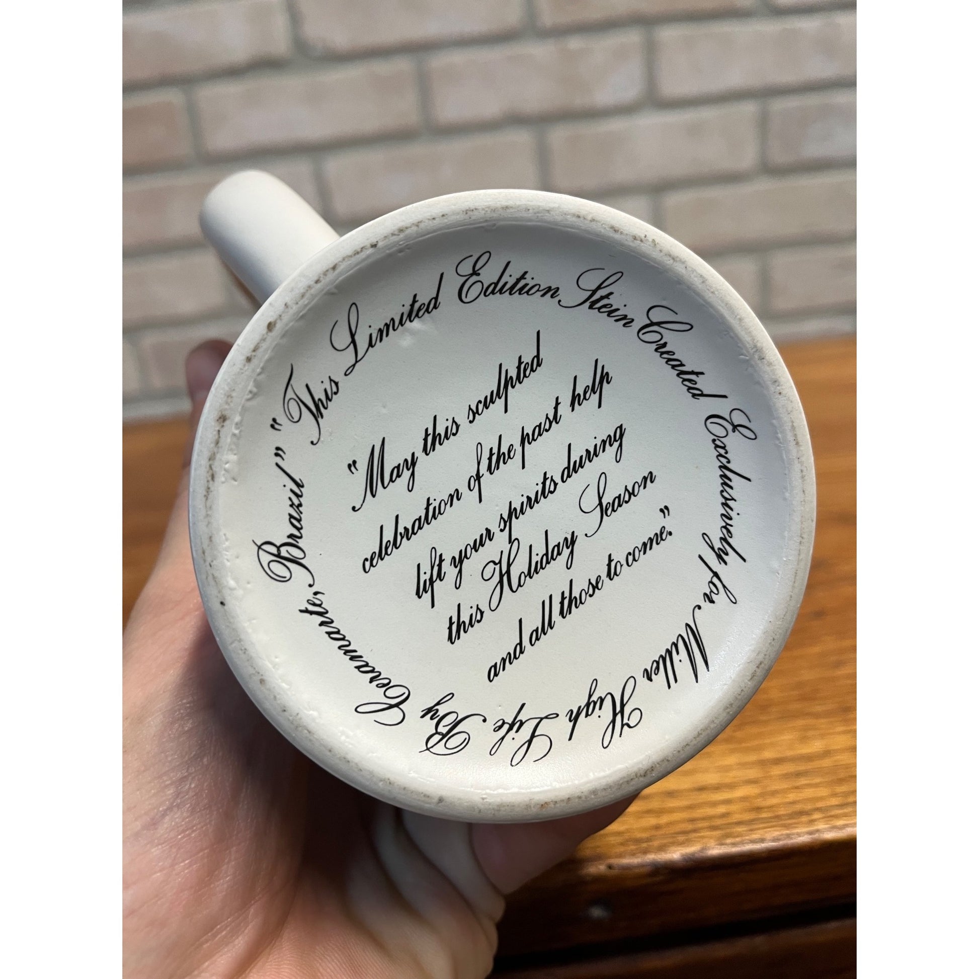 Vintage Miller High Life Ceramic Christmas Beer Stein Mug 1984 Horse & Sleigh Winter