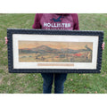Antique c1880s J.I. Case Framed Advertising Lithograph Sign Poster Racine WI
